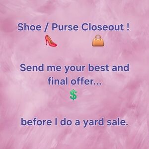 Shoe and Purse Closeout